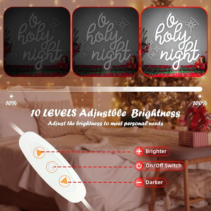 O Holy Night Neon Sign Christmas Jesus Decorations LED Lights - Image 5