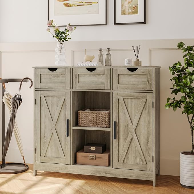 Viaozutis Storage Cabinet, Coffee Bar Cabinet - Image 6