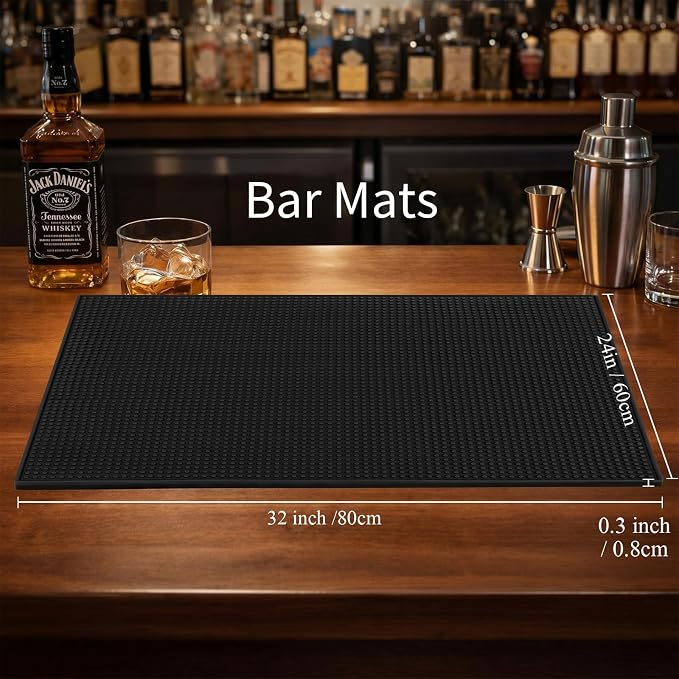 Tioncy 1 Pack 32 x 24 Inch Bar Mat, Non Slip Countertop Protector - Image 2