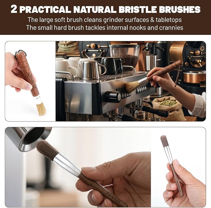 Coffee Grinder Cleaning Kit, Espresso Machine Brush Set - Image 4
