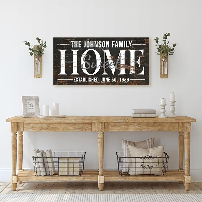 IPIC - Personalized Family Wall Art on Canvas, Custom Farmhouse Family Sign - Image 3