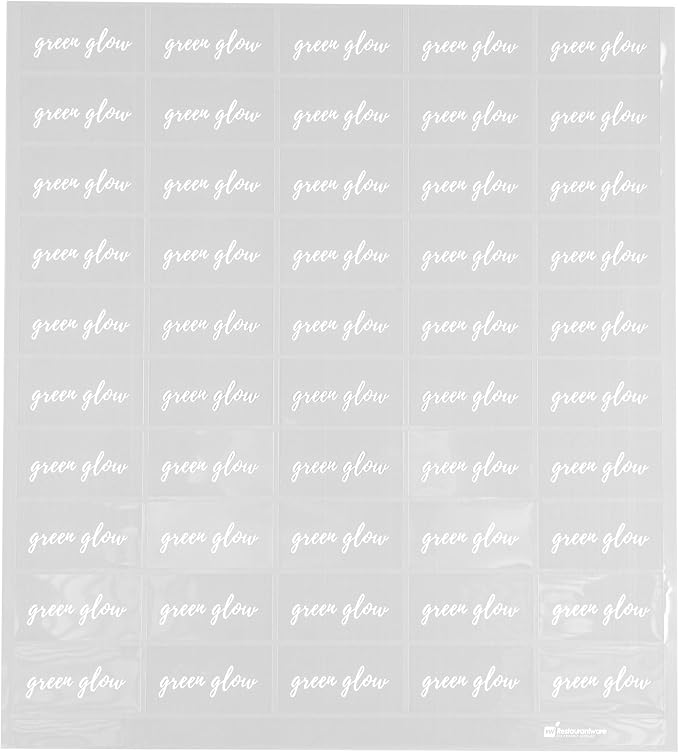 Restaurantware-1.9 x 1 Inch Green Glow Juice Bottle Labels, 100 Self-Adhesive by Restaurantware