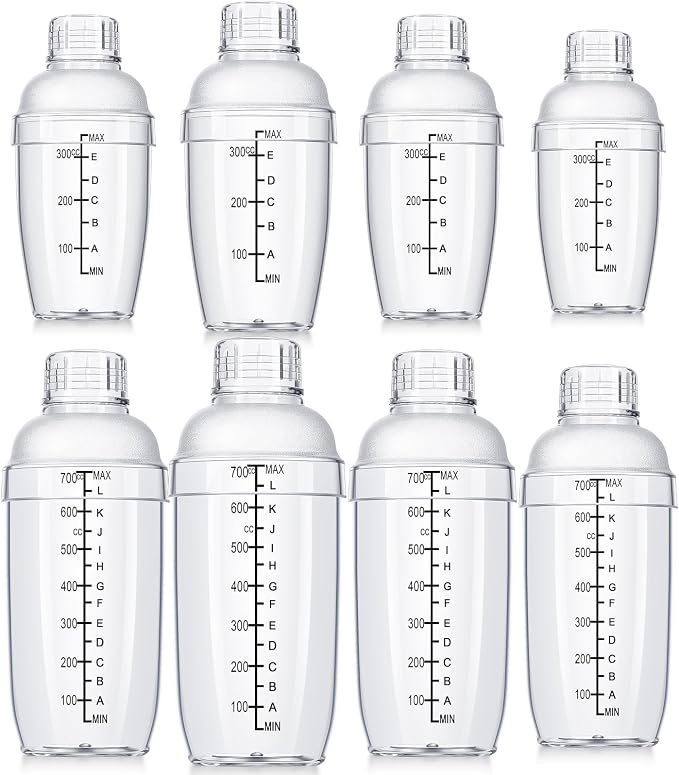 Lallisa 8 Pcs Plastic Cocktail Shaker Set Drink Shaker Mixer by Lallisa