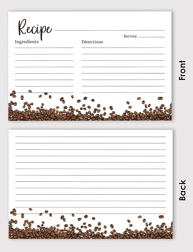 4x6 Inch Recipe Cards, Thick Double Sided Premium Card Stock- Modern Style - Image 3