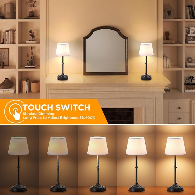 LUTEC Cordless Table Lamp, Battery Operated Lamp - Image 3