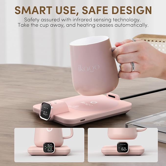 Coffee Mug Warmer & iKago Mug Set, Accurate Temperature Control Smart Heated Mug - Image 4