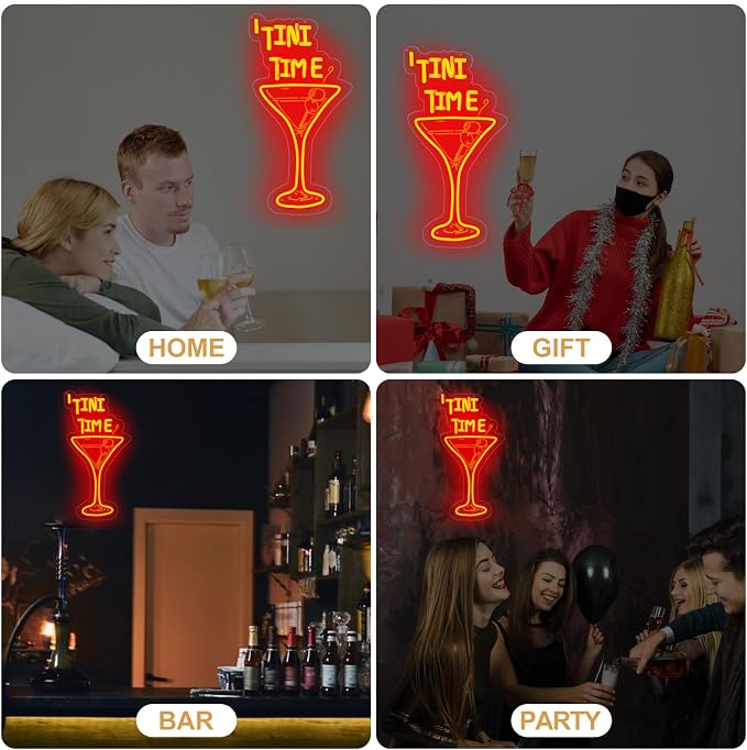 Tini Time LED Neon Sign, Martini Neon Sign - Image 9