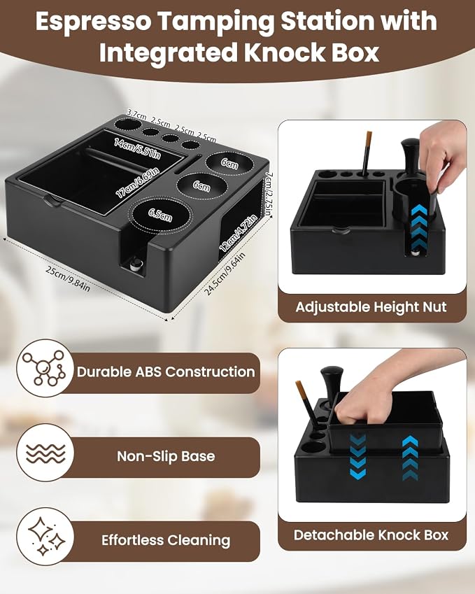 8 PCS Espresso Accessories Kit, 54mm Tamper Station - Image 3