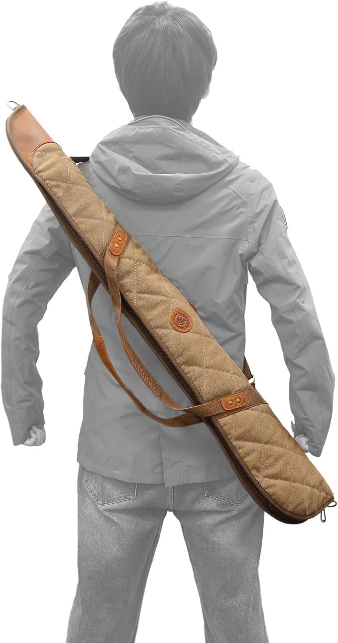 Tas Trost Scoped Rifle Soft Case 41“& 55” Long Gun Bag, Canvas Leather Shotgun - Image 5