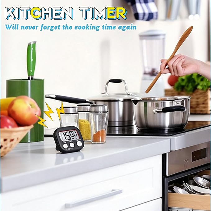 Mwellewm 24 Pcs Digital Timers for Classroom Kitchen Timers for Cooking Small - Image 6