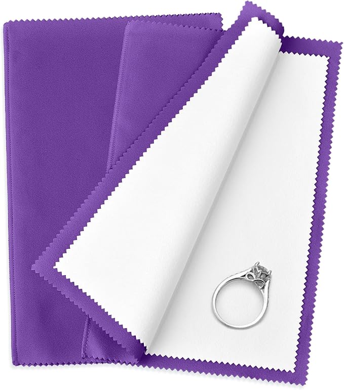 SEVENWELL 2pcs Silver Polishing & Cleaning Cloth, Sterling Silver Silverware by SEVENWELL