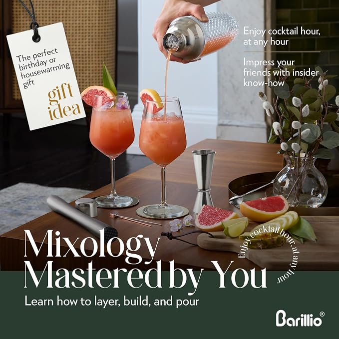 Barillio 14 oz Glass Cocktail Shaker | Cobbler Mixer - Image 3
