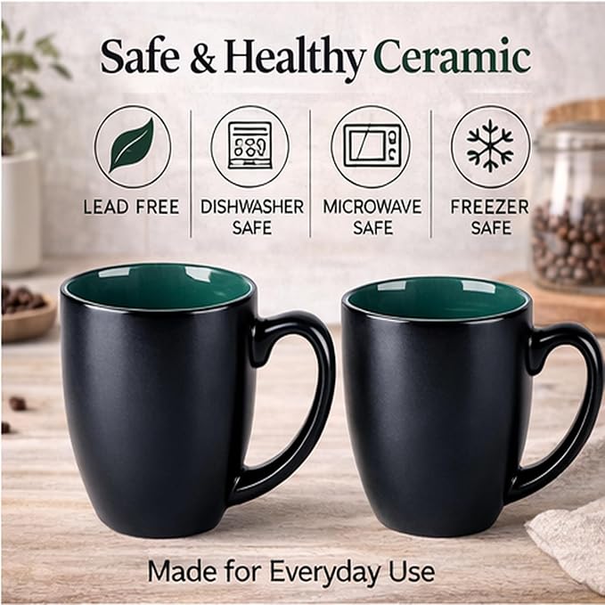 GBhome 16oz Coffee Mugs Set of 6, Large Ceramic Coffee Mugs - Image 5