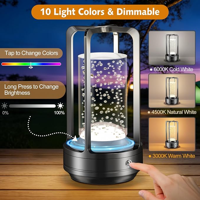 Portable Table Lamp for Outdoor Indoor: Cordless Rechargeable Desk Lamp - Image 5