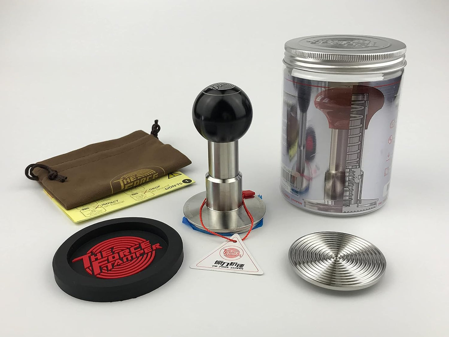 The Force Tamper Automatic Impact Coffee Tamper Adjustable Const Pressure and Autoleveling Extend Set New (Ball, 53.00mm)