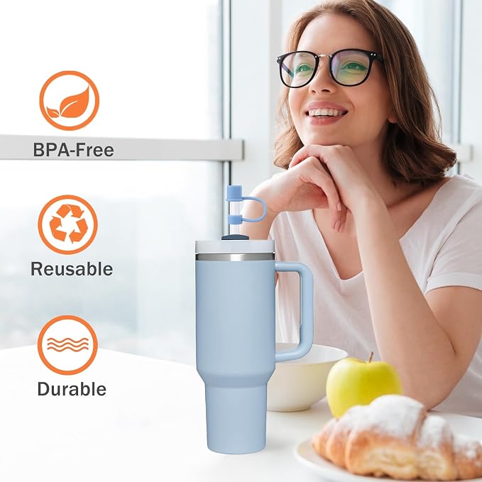 LUCKINEE 6pc Plastic Replacement Straws Reusable - Image 5