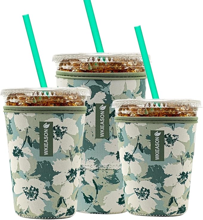 Reusable Iced Coffee Cup Sleeve Insulator by WKIEASON