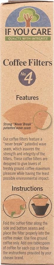 If You Care # 4 Cone Shaped Unbleached All Natural Compostable Coffee Filters - Image 4