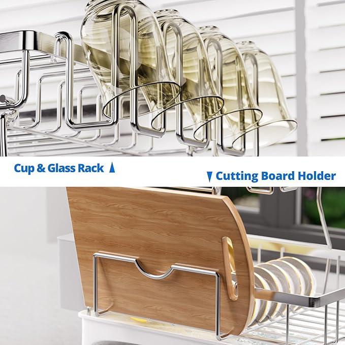 Godboat 2-Tier Dish Drying Rack - Image 6