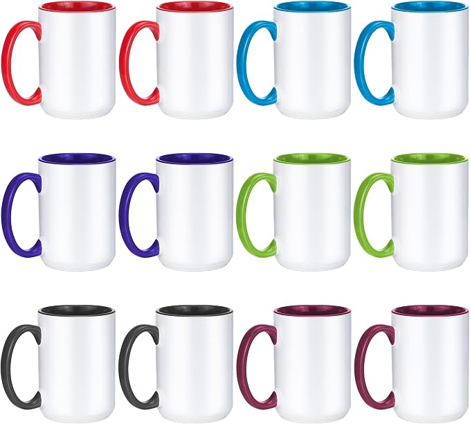TANGLONG Sublimation Mugs 15 oz Sublimation Cups Bulk Coffee Mugs Tazas Para by TANGLONG