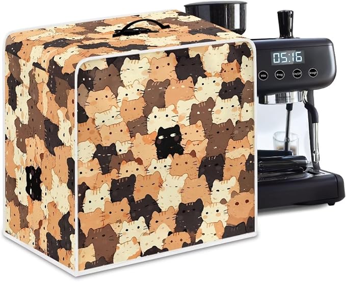 Cat Coffee Maker Dust Cover Small Kitchen Appliance Cover Compatible Most by Unknown