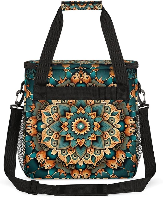 mandala flower beautiful Coffee Maker Carring Bag Travel Carrying Storage Tote - Image 5