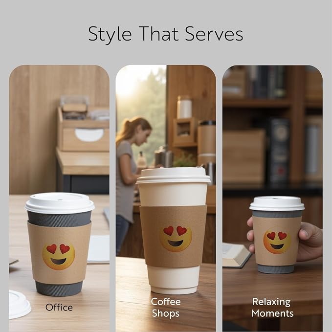 Restaurantware SLEEVES ONLY: Restpresso 5.1 x 2.8 Inch Coffee Cup Sleeves 50 - Image 6