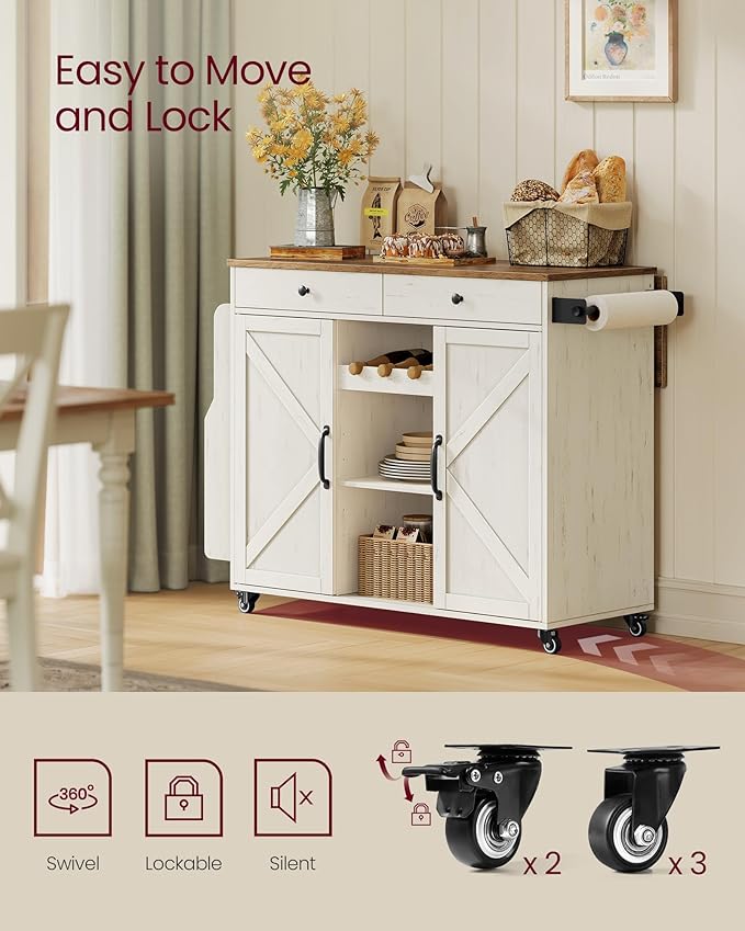 VASAGLE Mobile Kitchen Island - Image 5