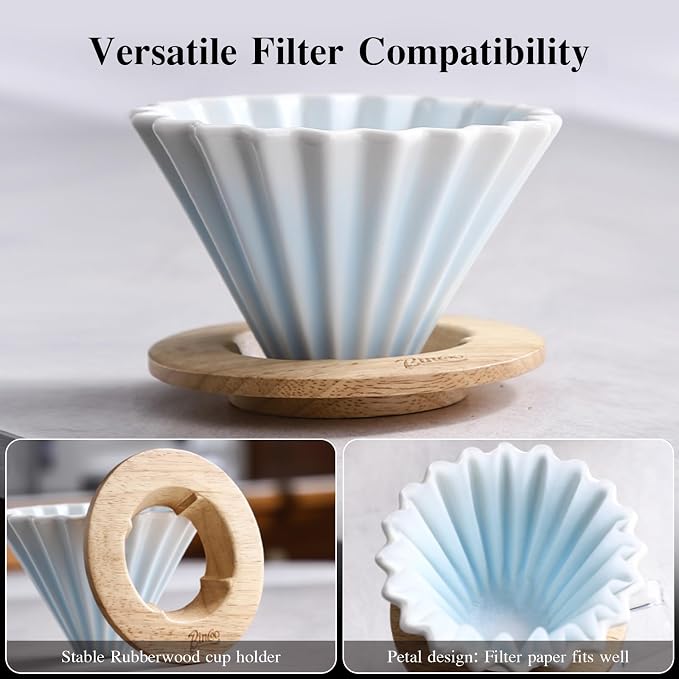 Bincoo Ceramic Coffee Dripper, Pour Over Coffee Dripper - Image 4