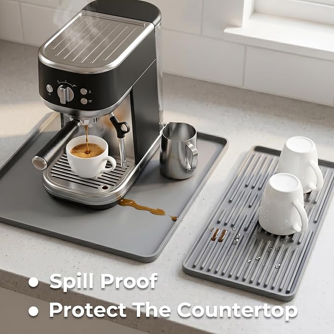 16×16-inch Barista-Grade Coffee Station Mat: Catch Spills, Protect Countertops! - Image 2