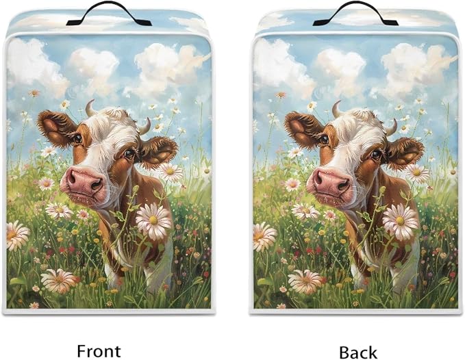 Cow Daisy Coffee Maker Cover Washable Kitchen Appliance Covers Waterproof - Image 2
