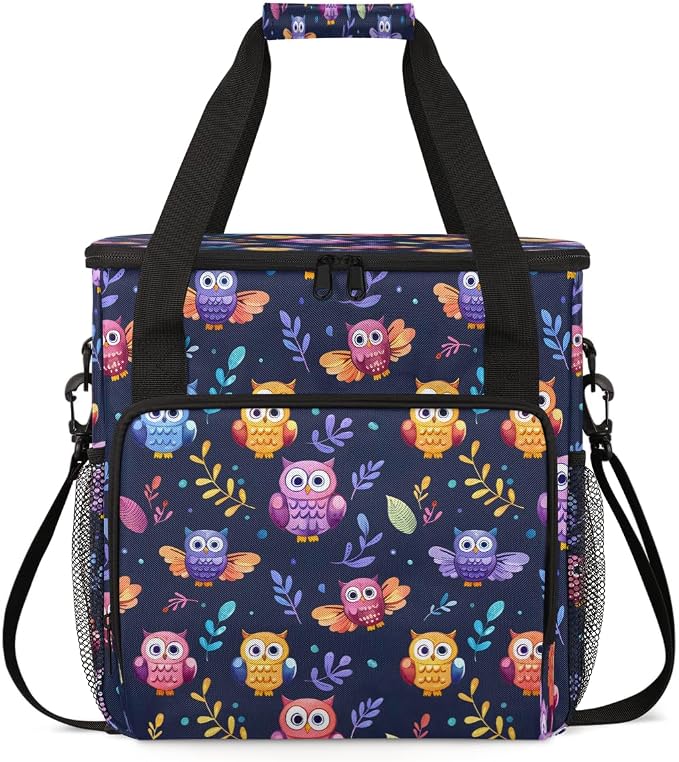 Purple Owl Bird Coffee Machine Bag Compatible by BICUUZHI