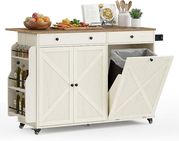 VASAGLE Mobile Kitchen Island by Unknown