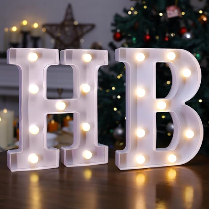 Happy Birthday Decoration Light Up Letters, Battery Powered LED Numbers Marquee by TEHIBIEN