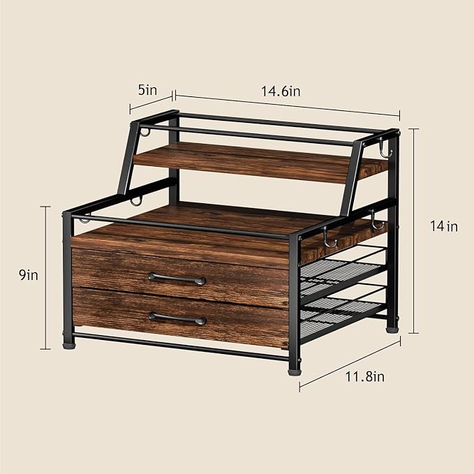 Homsorout Coffee Syrup Rack Organizer - Image 3