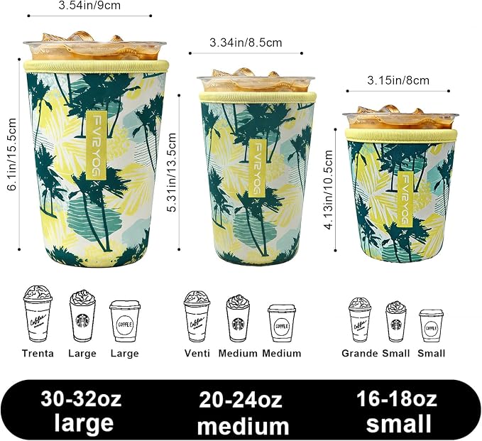 Reusable Insulated Neoprene Iced Coffee Sleeves - Image 7