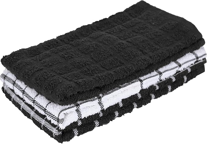 Ritz Premium 100% Cotton Terry Check Kitchen Dish Towels by RITZ