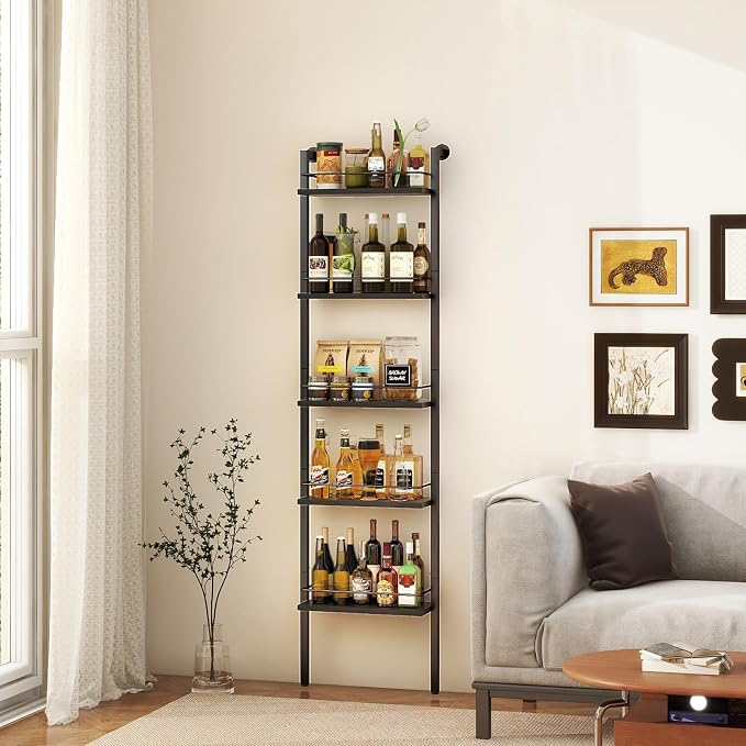 YMYNY 5-Tier Freestanding Wine Racks，Liquor Bottle Display Shelf - Image 7
