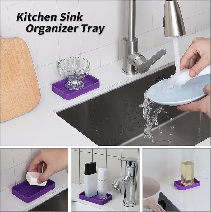MicoYang Silicone Kitchen Sink Organizer Tray - Image 4