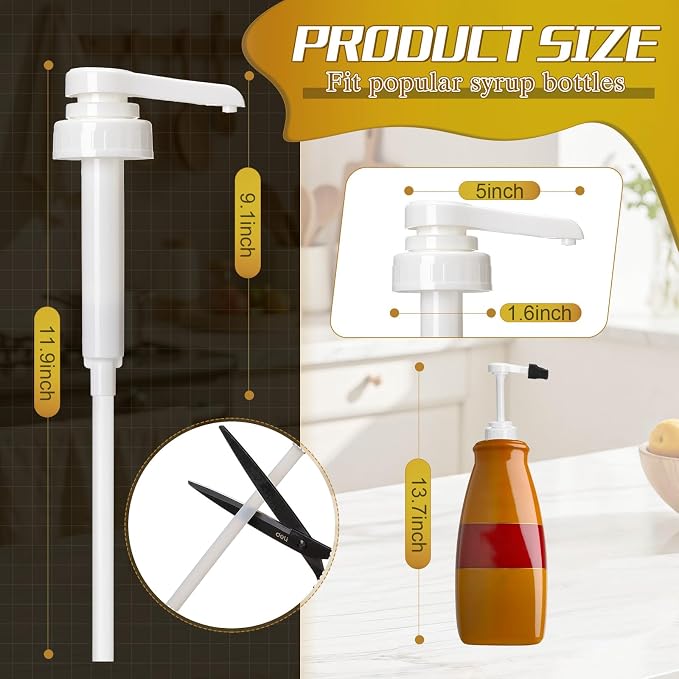 6 Pcs Coffee Syrup Pump Dispenser - Image 2