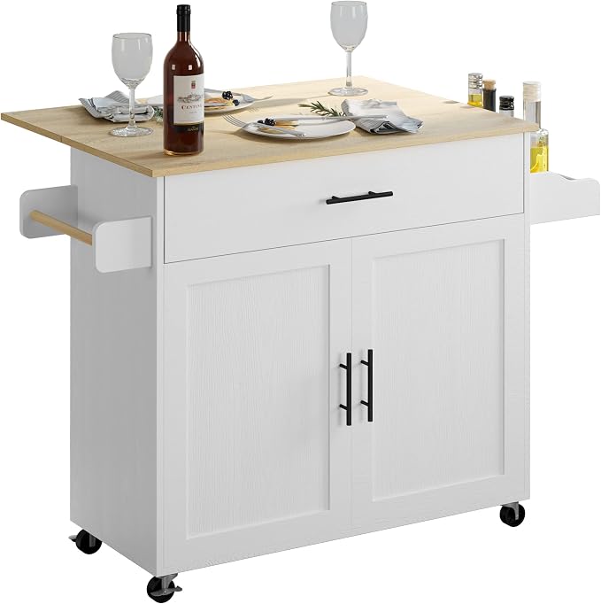 IRONCK Rolling Kitchen Island Table on Wheels by IRONCK