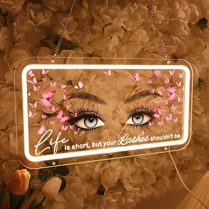 Britrio Lashes Neon Sign Light for Beauty Salon Eyelash Extension Studio - Image 6