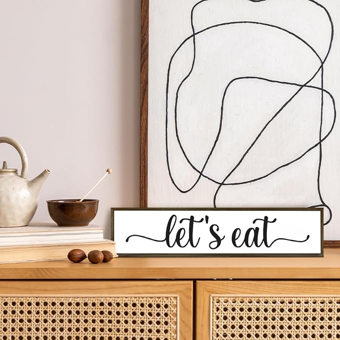 Eat Decor Sign, let's eat Decor, Baking Wood Signs, Kitchen Tiered Tray - Image 5