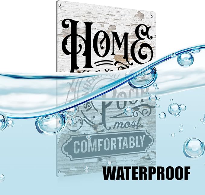 BEASTZHENG Funny Home is Where You Poop Most Comfortably Bathroom Metal Tin - Image 3