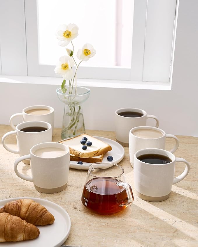famiware Coffee Mugs Set of 6, Milkyway 13 oz Mug Set, Ceramic Cup Set - Image 5