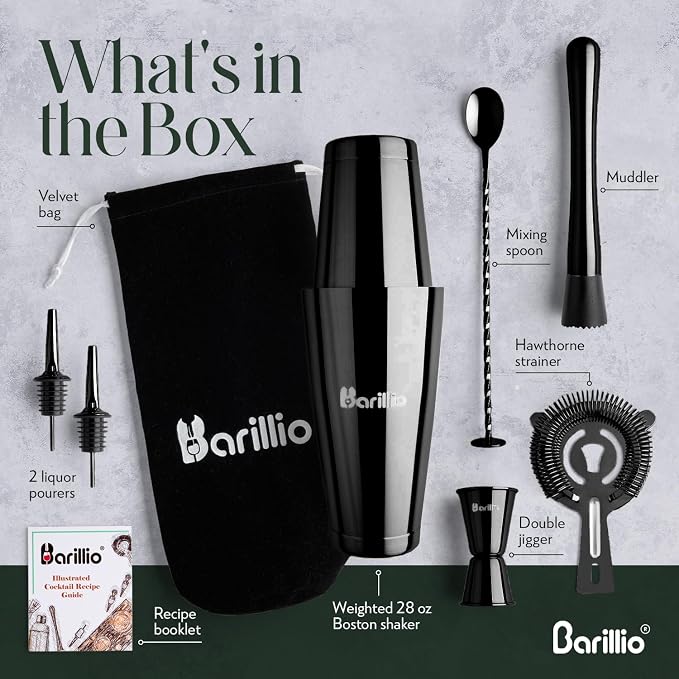 Barillio Black Boston Shaker Set - Image 2