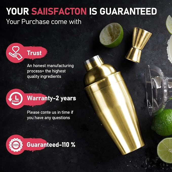 24oz Cocktail Shaker Set Martini Shaker Set Bartender Set - Image 3