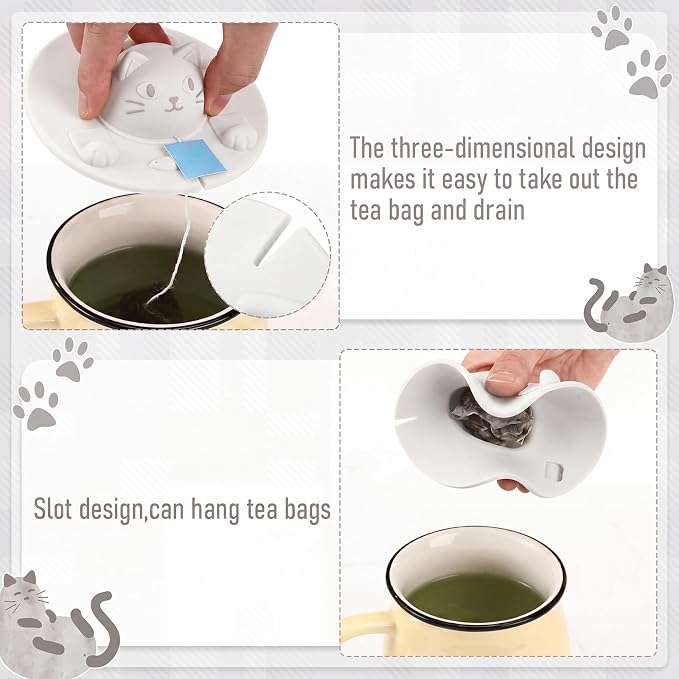 4 Pcs Tea Bag Squeezer 4 Inch Silicone Tea Bag Holder & Squeezer Dishwasher - Image 3