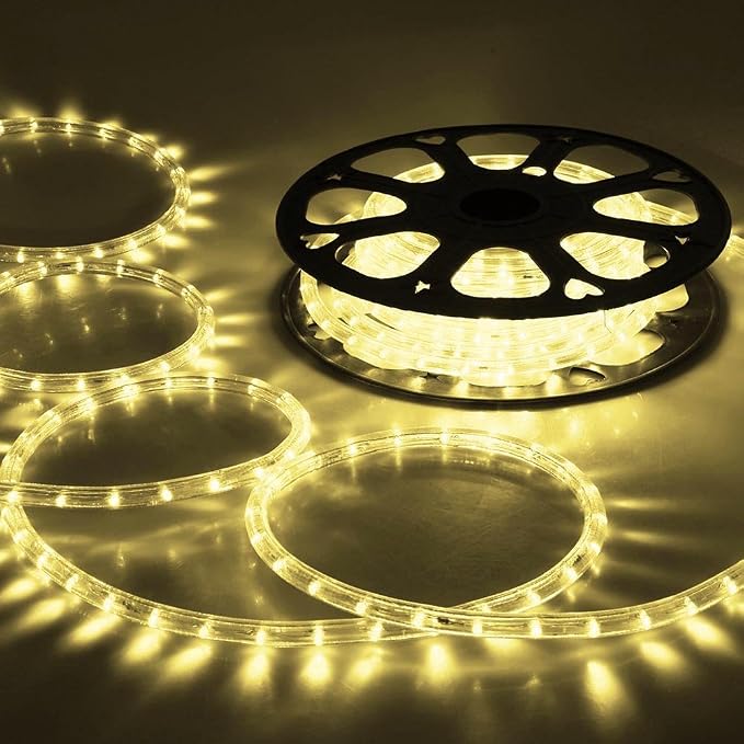 DELight AC 110-120V Waterproof IP65 50ft Crystal 3000K Warm White 540 LED Rope - Image 2