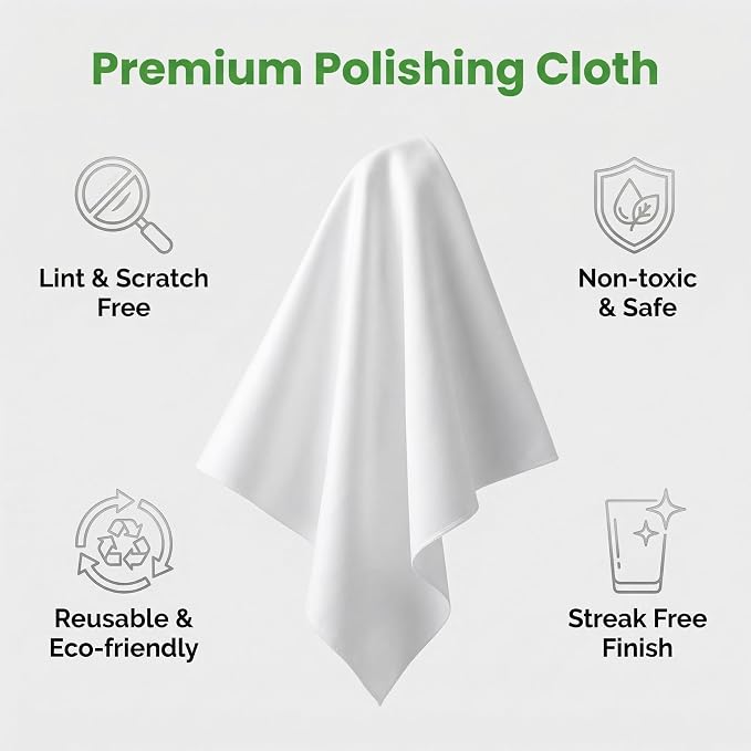 Mcsher Wine Glass Polishing Cloths, Microfiber Polishing Rags - Image 2